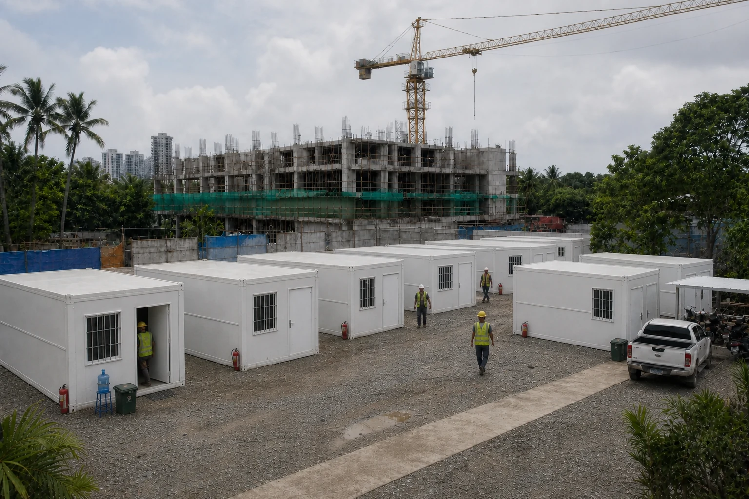 20-unit folding container site office and dormitory in the Philippines